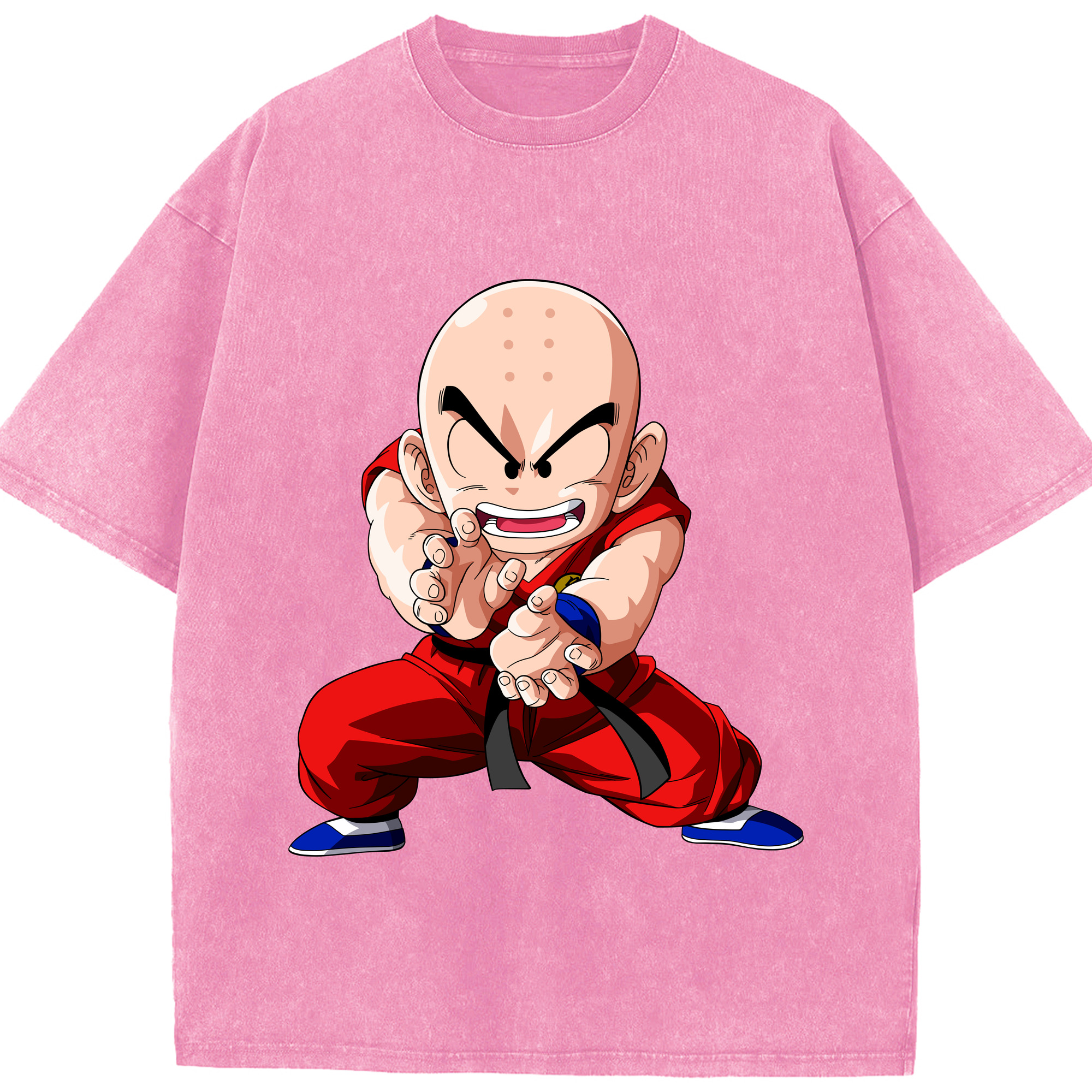 （画像用） ドラゴンボール クリリン DRAGON BALL krillin 綿100% ヴィンテージ風 半袖Tシャツ（フロントプリント）